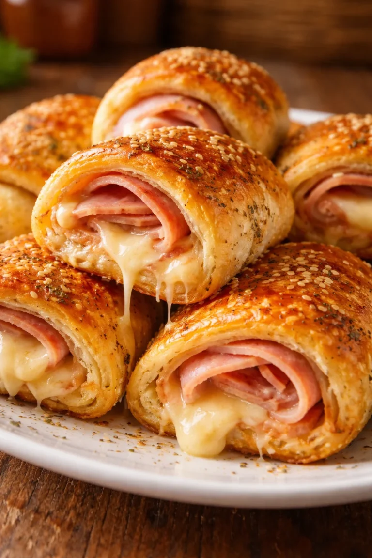 Crispy ham and cheese sticks served as a tasty appetizer
